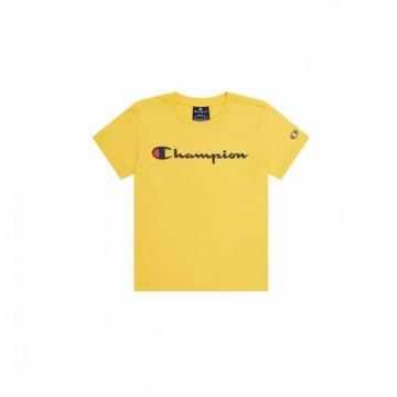 Детский Футболка с коротким рукавом Champion Crewneck Жёлтый