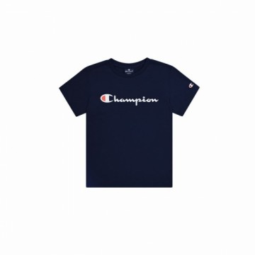 Child's Short Sleeve T-Shirt Champion Crewneck Blue