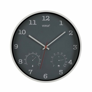 Wall Clock Versa Grey Plastic (4,3 x 35,5 x 35,5 cm)