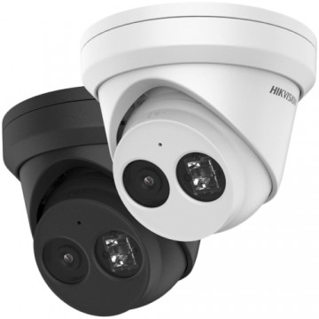 Hikvision 4MP IP Turret camera, H265+ 1/2.9" CMOS, 2688x1520 Effective Pixels, 25fps@1520P, Focal Length 2.8mm (103° view angle), 0.005Lux@(F1.6,AGC ON),0 Lux with IR on, Max IR Range 30m, micro SD 256GB, IP67, DC12V, PoE 7W, Outdoor