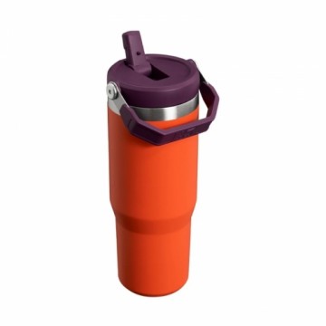 Stanley Termokrūze ar salmiņu The IceFlow Flip Straw Tumbler 0,89L oranža