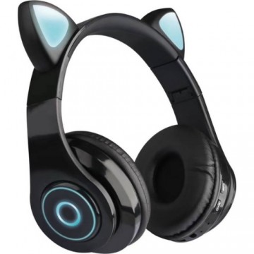 Bemi B39 Noise Cancell Kids Cat Bluetooth Wireless Headset FM Radio / MP3 Mico SD and Phone call Black