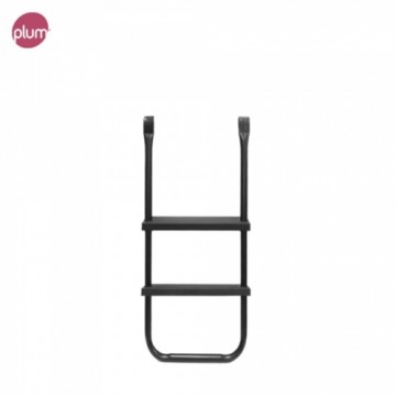 Plum Adjustable Universal Trampoline (2.4m - 4.2m compatible) Ladder with Safe Fixation (6y+) Black