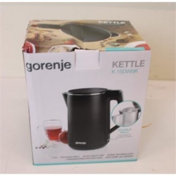 SALE OUT. Gorenje K15DWBK Kettle, Electric, Capacity 1.5 L, Power 2200 W, Stainless Steel, Black, DAMAGED PACKAGING, SCRATCHES | Kettle | K15DWBK | Electric | 2200 W | 1.5 L | Stainless steel | 360° rotational base | Black | DAMAGED PACKAGING, SCRATCHES