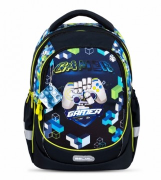 Ergonomic Schoolbag Belmil 338-87/A Pixel Cube Game