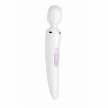 Pie Sienas Stiprināms Masāžas Rīks Satisfyer Wand-er Woman Balts XXL