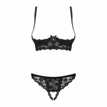 Lace Underwear Set Obsessive Letica Black S/M