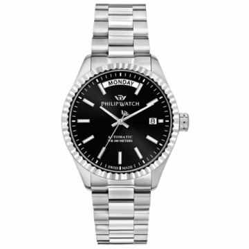 Vīriešu Pulkstenis Philip Watch R8223597108 Melns Sudrabains