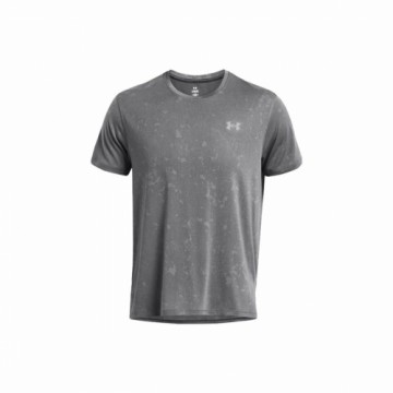 Vīriešu Krekls ar Īsām Piedurknēm Under Armour Launch Splatter Pelēks