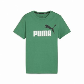 Детский Футболка с коротким рукавом Puma Essentials+ Оливковое масло