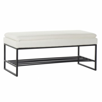 Foot-of-bed Bench DKD Home Decor Melns Bēšs Dzelzs 80,5 x 36 x 35,5 cm