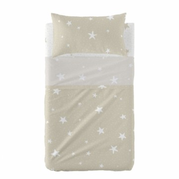 Bedding set HappyFriday Basic Kids Little star Beige Baby Crib 2 Pieces