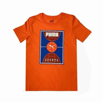 Krekls ar Īsām Piedurknēm Bērniem Puma Bppo Basket Blank Ba Oranžs