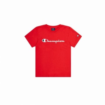 Child's Short Sleeve T-Shirt Champion Crewneck Red