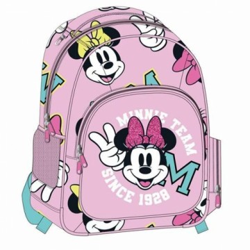 Skolas soma Minnie Mouse Fuksija 32 x 15 x 42 cm