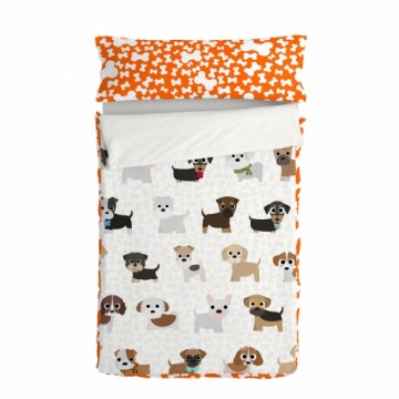 Quilt Cover without Filling HappyFriday Mr Fox Dogs Multicolour 105 x 200 cm