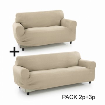 Sofa Cover Sofakover Pocket Duo Romeo Beige 2 Units (Refurbished B)