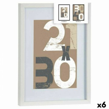 Gift Decor Настенные фоторамки Белый Cтекло Деревянный MDF 32,5 x 2,5 x 42,5 cm (6 штук)