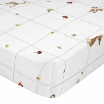 Fitted sheet HappyFriday Woods animals Multicolour 90 x 200 x 32 cm