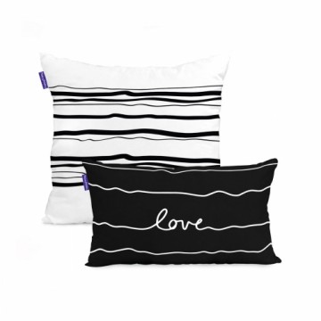 Cushion cover HappyFriday Blanc My love Multicolour 2 Pieces