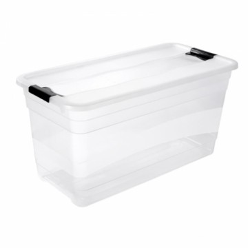 Keeeper Kaste ar vāku crystalbox Cornelia 79,5x39,5x40cm 83L caurspīdīga