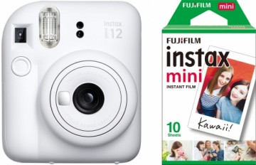 Fujifilm Instax Mini 12, clay white + пленка