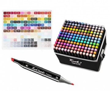 GoodBuy Double-sided alcohol markers felt pens in case 168 pcs.