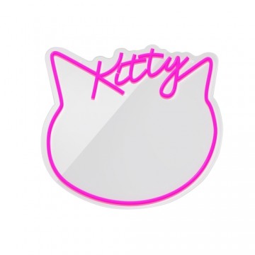 Neon MIRROR LED KITTY pink FMNE02 Forever Light