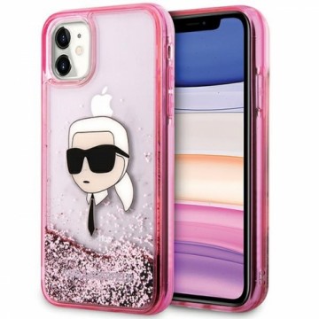 Karl Lagerfeld KLHCN61LNKHCP iPhone 11| XR różowy|pink hardcase Glitter Karl Head