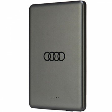 Audi Powerbank indukcyjny 15W 5000mAh szary|grey Big Logo MagSafe AU-MWPB5000-GT|D1-GY