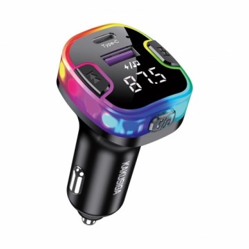 KAKUSIGA KSC-1070 car FM transmitter QC 3.0 | 15W | USB Flash | Bluetooth 5.0 Black