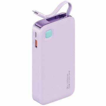 USAMS Powerbank ze zwijanym kablem Retractable Lightning 10000 mAh PD 20W Fast Charge XY Series fioletowy|purple 10KCD22503 (US-CD225)