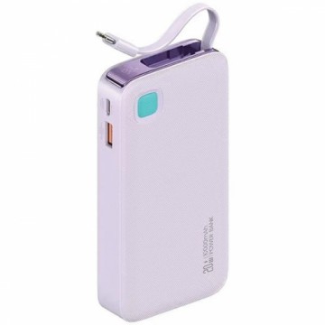 USAMS Powerbank ze zwijanym kablem USB-C Retractable 10000 mAh PD 20W Fast Charge XY Series fioletowy|purple 10KCD22403 (US-CD224)