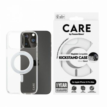 CARE by PanzerGlass Kickstand Case iPhone 15 Plus 6,7" MagSafe srebrny|silver 1416