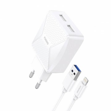 Charger Foneng EU35 2x USB-A with Lightning cable 2.4A