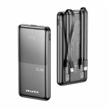 AWEI PowerBank P76K 10000mAh 22.5W czarny|black Digital Display