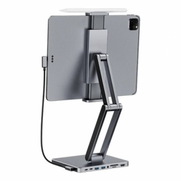 Docking station with stand for Tablet|iPad, INVZI, MH03, MagHub, 3x USB-C, 2x USB-A