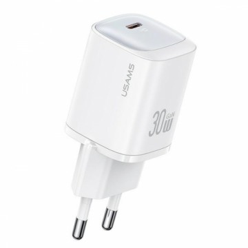 USAMS Ład. siec. CC251 30W GaN USB-C Fast Charging HC Series biały|white CC251TC02