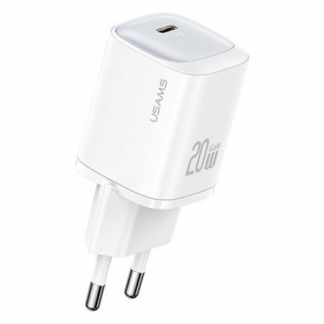 USAMS Ład. siec. CC248 20W GaN USB-C Fast Charging HC Series biały|white CC248TC02