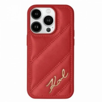 Karl Lagerfeld KLHCP15XPQDSMGR iPhone 15 Pro Max 6.7" czerwony|red hardcase Diagonal Quilted Script