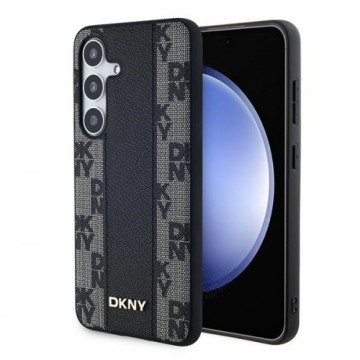 DKNY DKHMS24SPCPVSLK S24 S921 czarny|black hardcase Leather Checkered Mono Pattern MagSafe