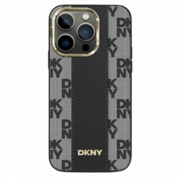 DKNY DKHMP15MPCPVSLK iPhone 15 Plus | 14 Plus 6.7" czarny|black hardcase Leather Checkered Mono Pattern MagSafe