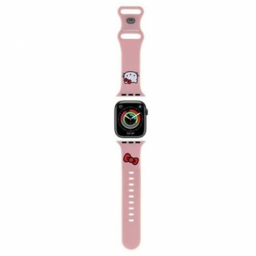 Hello Kitty Pasek HKAWLSCHBLP Apple Watch 42|44|45|49mm różowy|pink strap Silicone Kitty Head