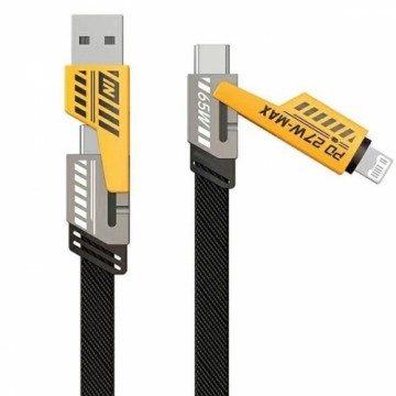 AWEI kabel CL-226 4w1 usb-c|lightning| USB-A czarny|black 65W|27W