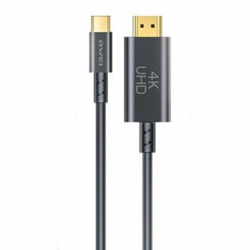 AWEI kabel CL-212T USB-C na HDMI 4K 30Hz czarny|black