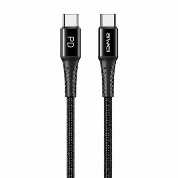 AWEI kabel CL-111T USB-C na USB-C 60W czarny|black