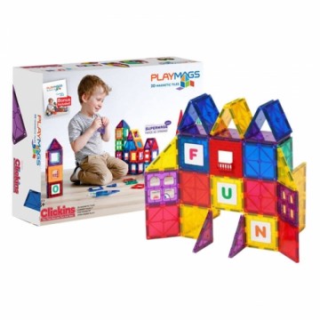 Magnetic tiles 3D Playmags 158 - 60 pcs set