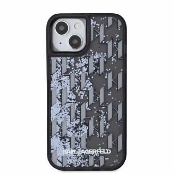 Karl Lagerfeld Liquid Glitter Monogram Gradient Case for iPhone 15 Black