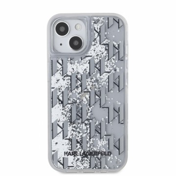 Karl Lagerfeld Liquid Glitter Monogram Gradient Case for iPhone 15 White