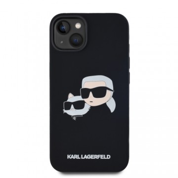 Karl Lagerfeld Liquid Silicone Double Heads MagSafe Case for iPhone 14 Black